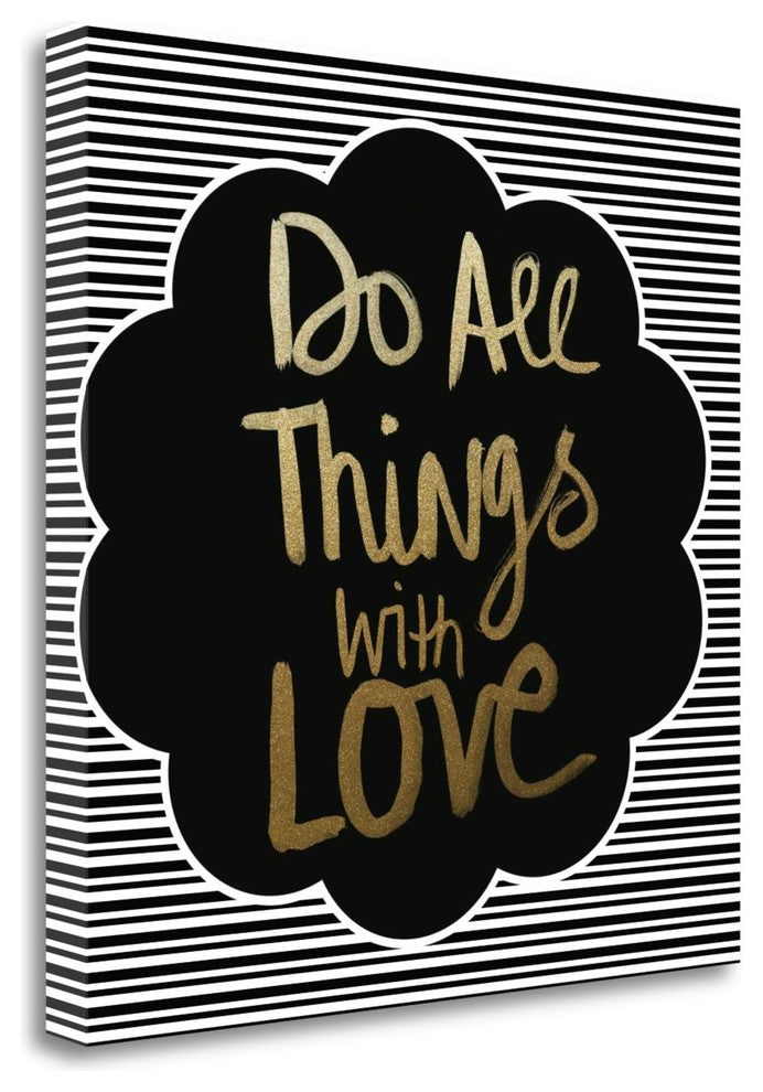 "All Things - Gold" By Linda Woods, Giclee Print on Gallery Wrap Canvas