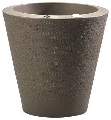 TruDrop Dot Modern Self Watering Planter, Old Bronze, 16''