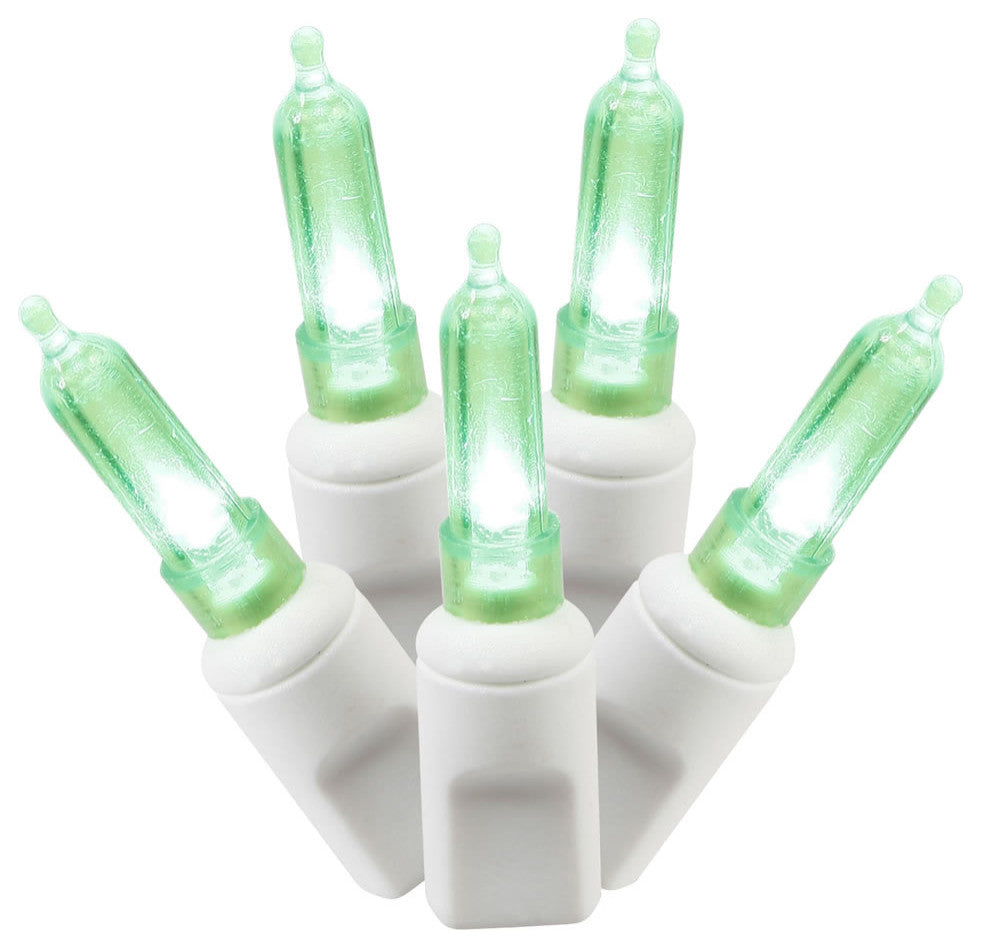 Vickerman X4W7104 100 Green Italian Led Single Mold Christmas Light Strand