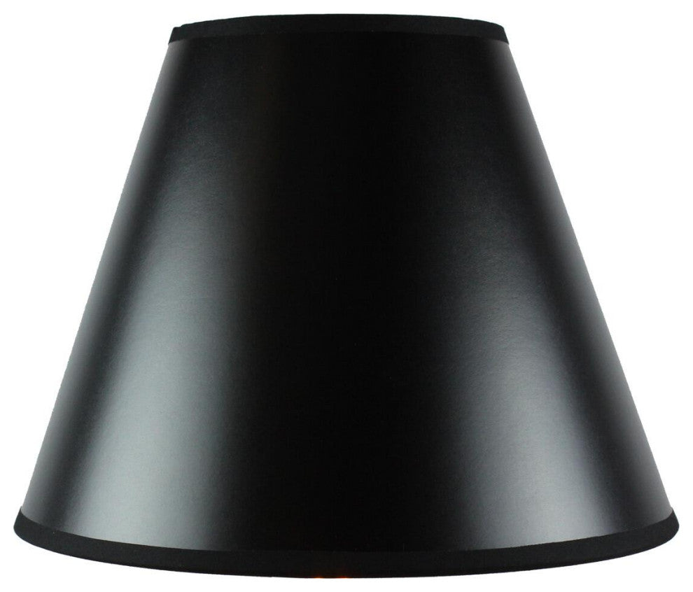 Black Parchment Gold-Lined Empire Hardback Premium Lampshade 7"x18"x1