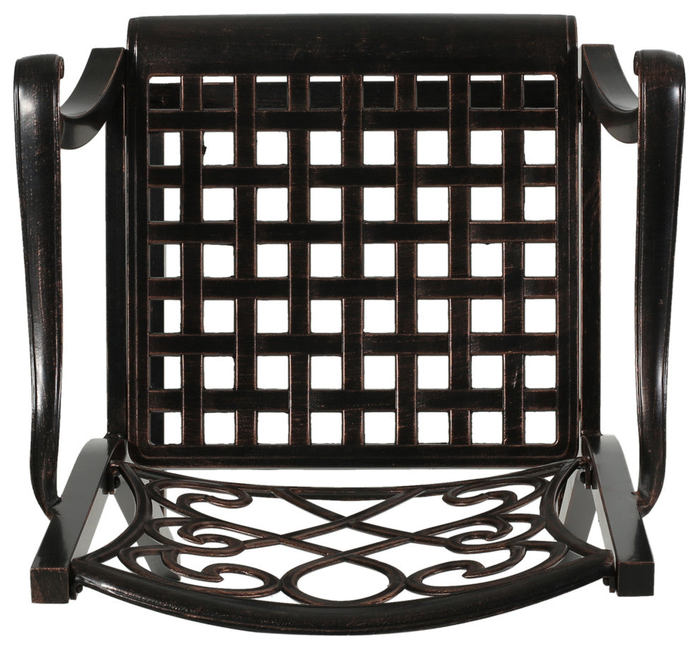 Irene Outdoor 28" Aluminum Barstool, Set of 2