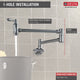 Delta Traditional Wall Mount Pot Filler, Arctic Stainless, 1177LF-AR