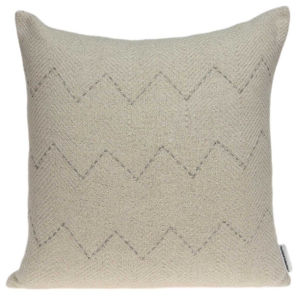 20" X 6" X 14" Transitional Beige Pillow Cover With Poly Insert