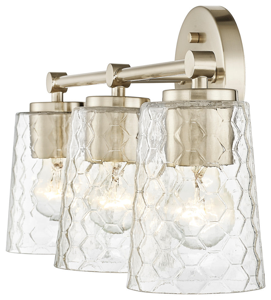 Ashli 3 Light 20" Modern Gold Bathroom Vanity Light