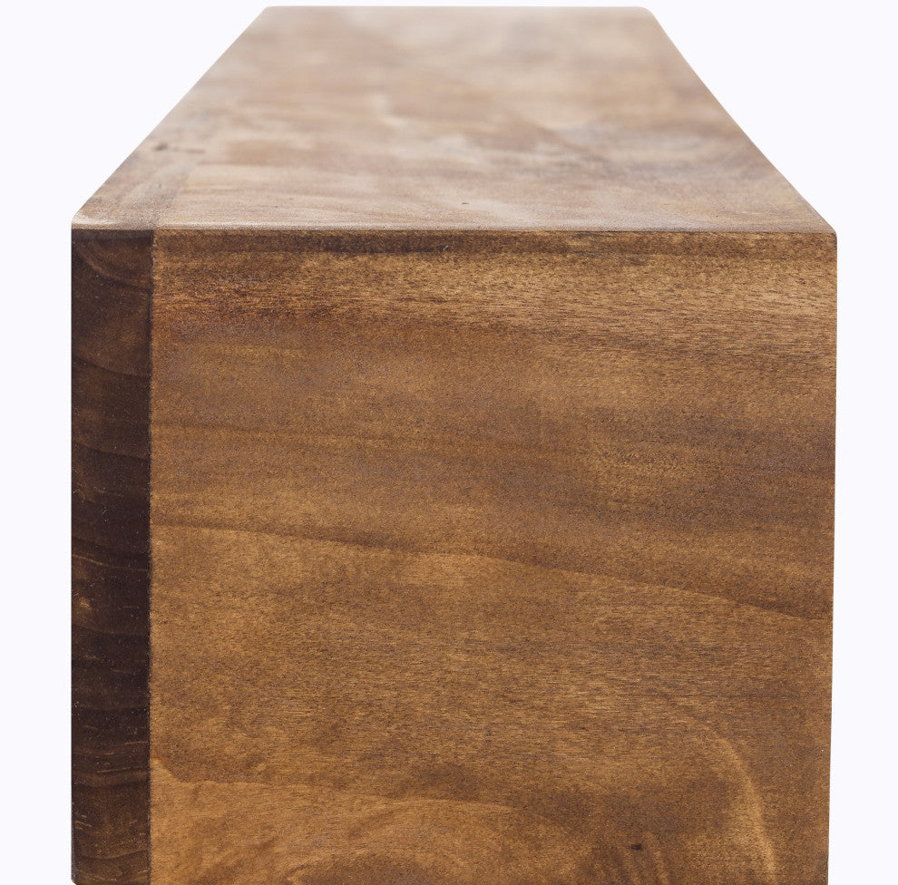 Modern Farmhouse Fireplace Mantels, Aged Oak, 72" L X 5.5" H X 6.25" D