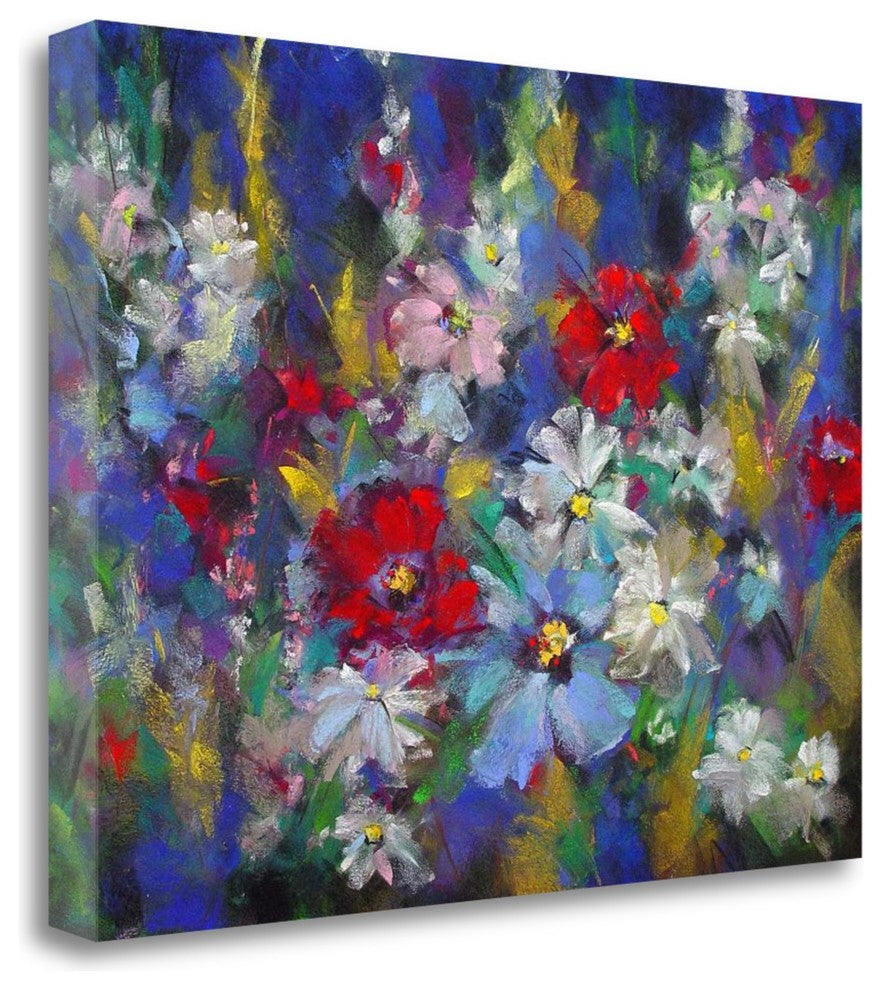"Red White And Bloom" By Anne Kindl, Giclee Print on Gallery Wrap Canvas