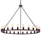 24-light Wagon Wheel Chandelier, 48", Oil Rubbed Bronze