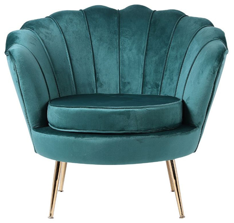 Shell Barrel Chair, Green