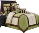 Morgan 100% Microfiber 8-Piece Luxury Comforter Set, Sage, Full