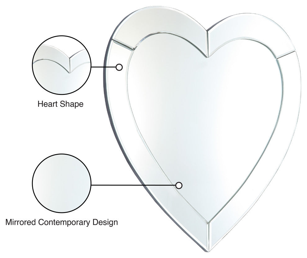 Heart Collection Heart Shaped Contemporary Mirror