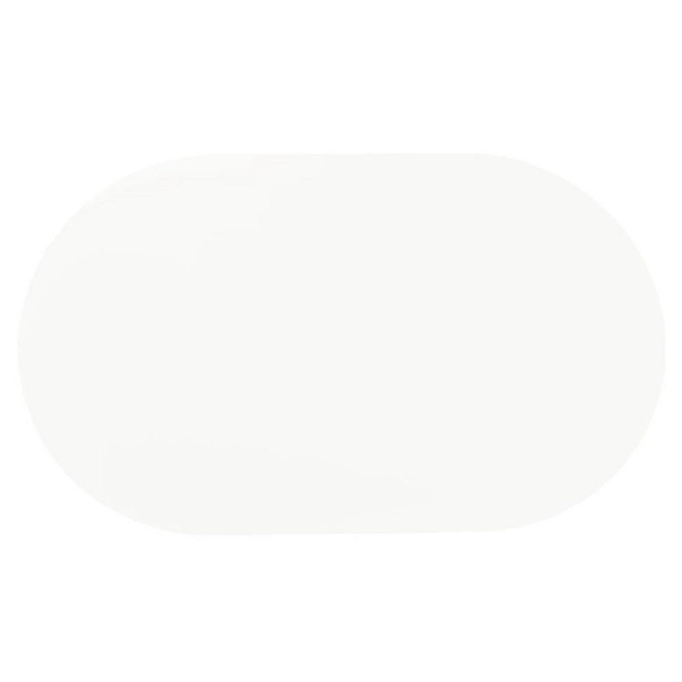 Coaster Retro Contemporary Wood Oval Shape Dining Table in White