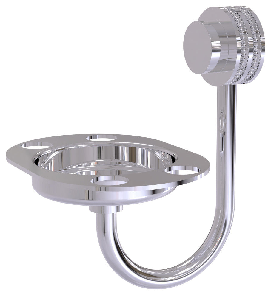 Venus Toothbrush Holder With Dotted Accents, Polished Chrome