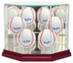 Octagon 6 Baseball Display Case, Cherry