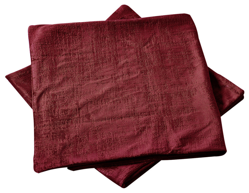 Velvet 2 Piece Lumbar Pillow Cover Set, Ruby Wine, 2 Piece, 14"x26"