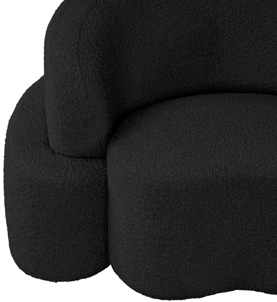 Principessa Boucle Fabric Chair, Black, Loveseat