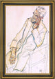 Egon Schiele Portrait of Johann Harms - 18" x 27" Framed Premium Canvas Print