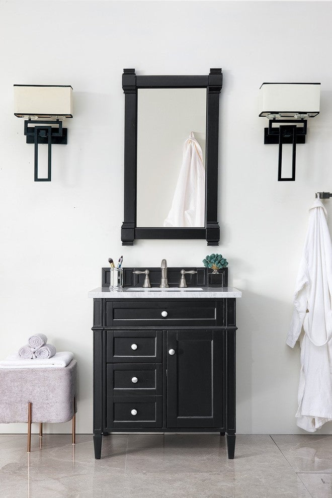 Brittany 30" Single Vanity, Black Onyx, No Top