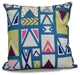 Decorative Holiday Outdoor Pillow Geometric Print, Teal, 18"x18"