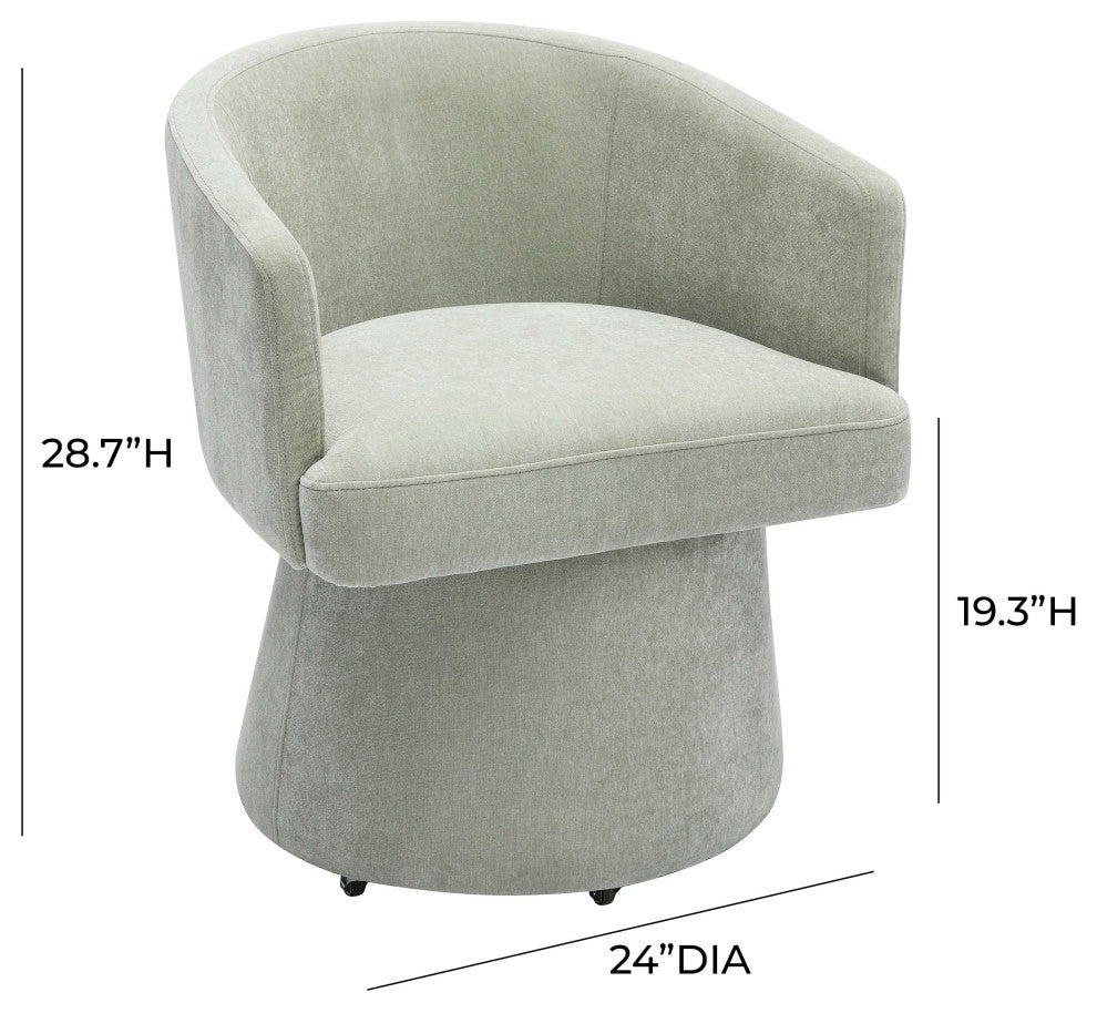 Kristen Rolling Desk Chair, Green
