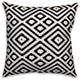 Black and White Diamond Pattern 18x18 Spun Poly Pillow