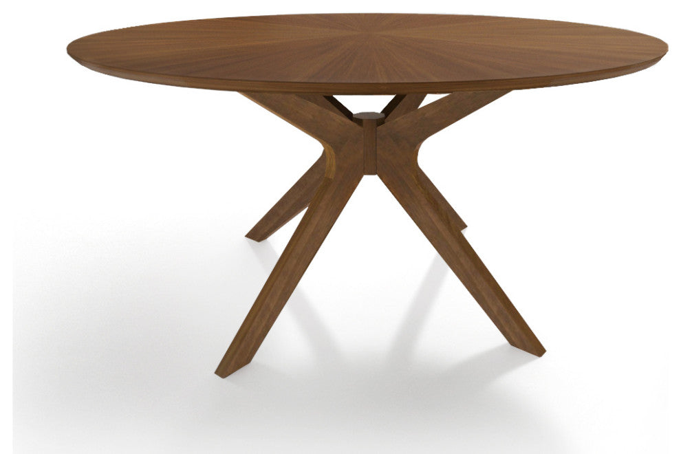 Modrest Prospect Modern Large Round Walnut Dining Table