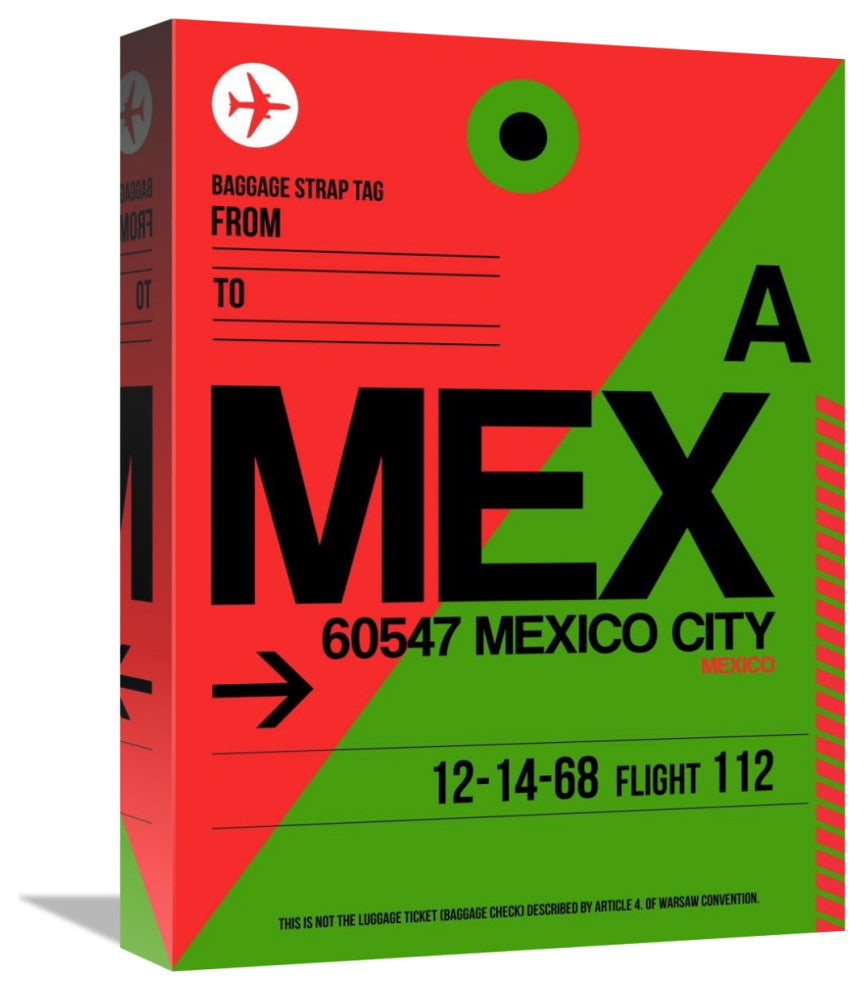 "MEX Mexico City Luggage Tag 2" Fine Art Print