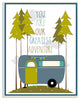 You Are Our Greatest Adventure Blue and Green Art Wall Plaque