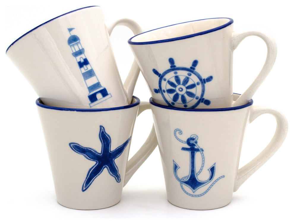 Ahoy 4 Piece Assorted Mug Set