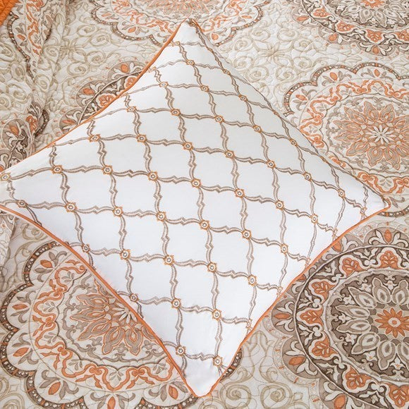 Madison Park Printed Quilt 6-Piece Coverlet Set, King/California King