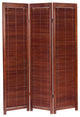 6' Tall Adjustable Shutter Room, Walnut, 3 Panel