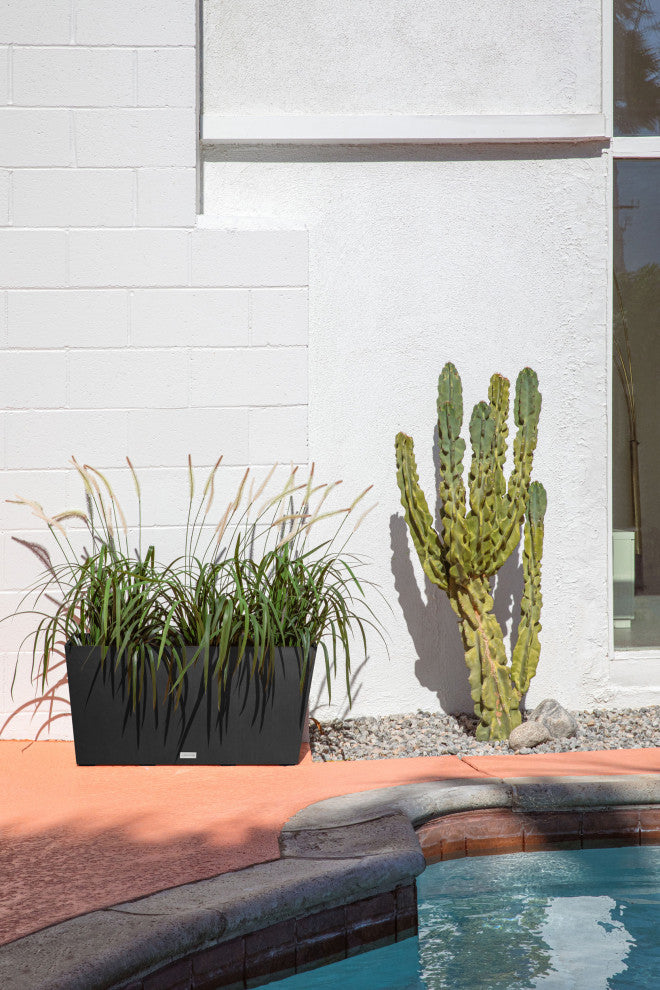 Midori Trough Planter, Black, 31 Inch, 1 Pack