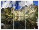 "Mountain Lake With Reflection" Photo Metal Wall Art, 3 Panels, 36"x28"