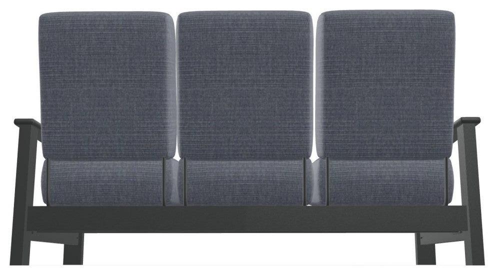 Leeward Deep Seat 3-Seat Outdoor Sofa, Proven Denim/Graphite