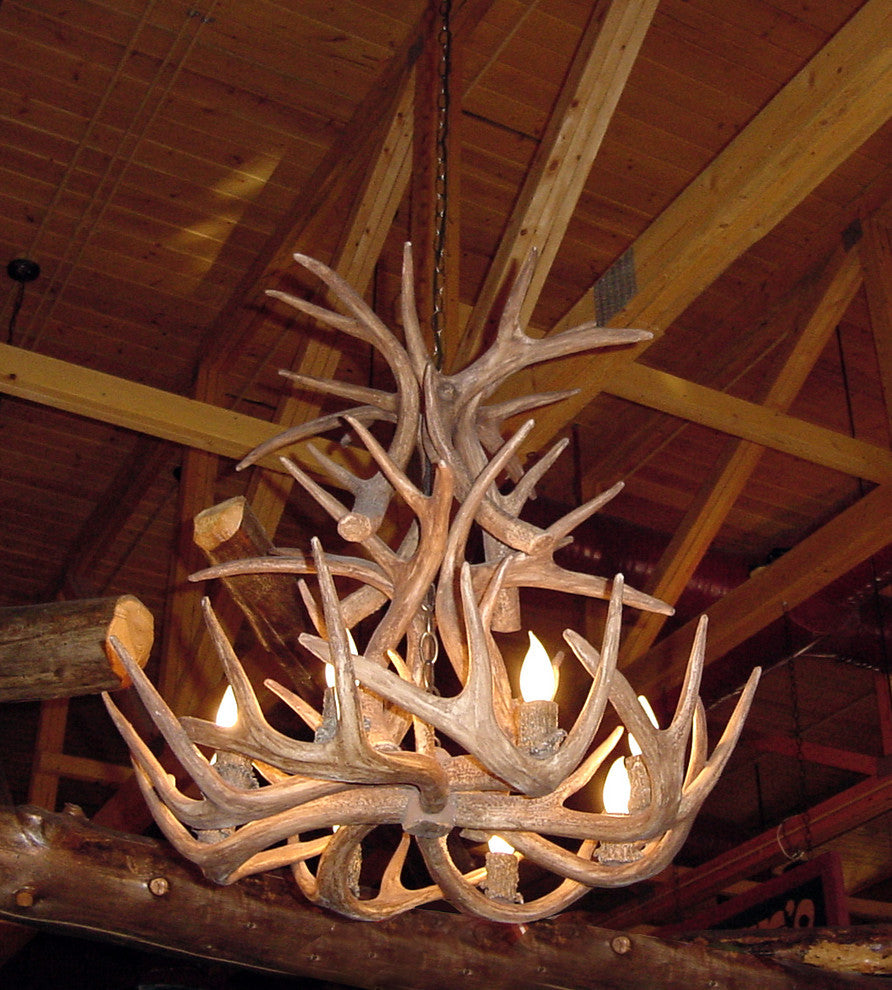 Reproduction Antler Whitetail Cascade Chandelier Light, RS-2
