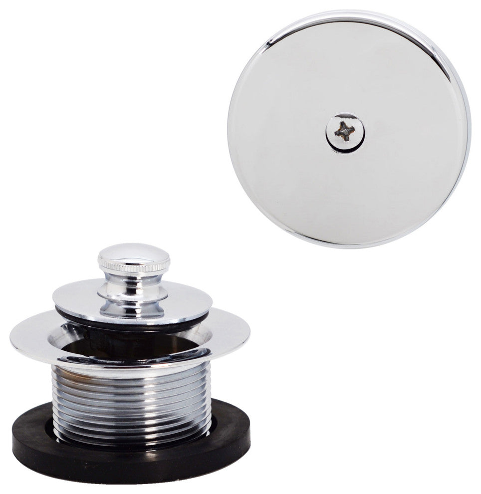 Twist & Close Sch. 40 ABS Bath Waste With One-Hole Elbow In Polished Chrome