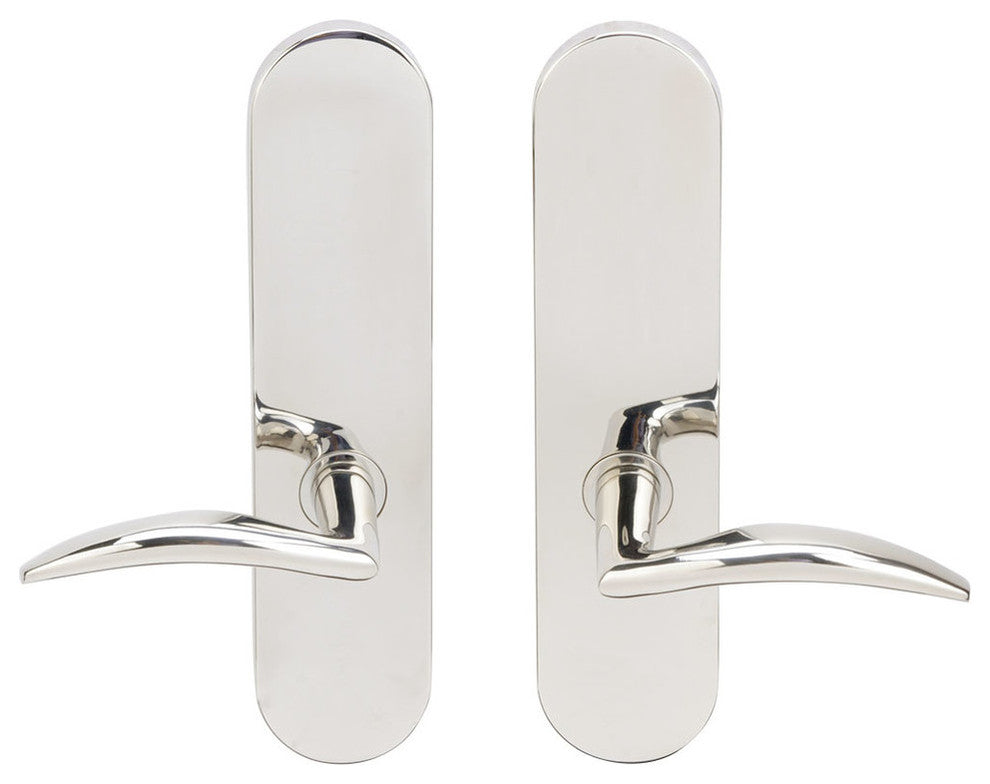 Air-Stream Lever, Full Dummy Tubular Pair, Left Hand, Polished Stainless Steel