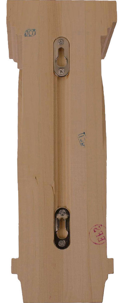 4 1/2"W x 5 5/8"D x 12"H Scroll Corbel, Rubberwood