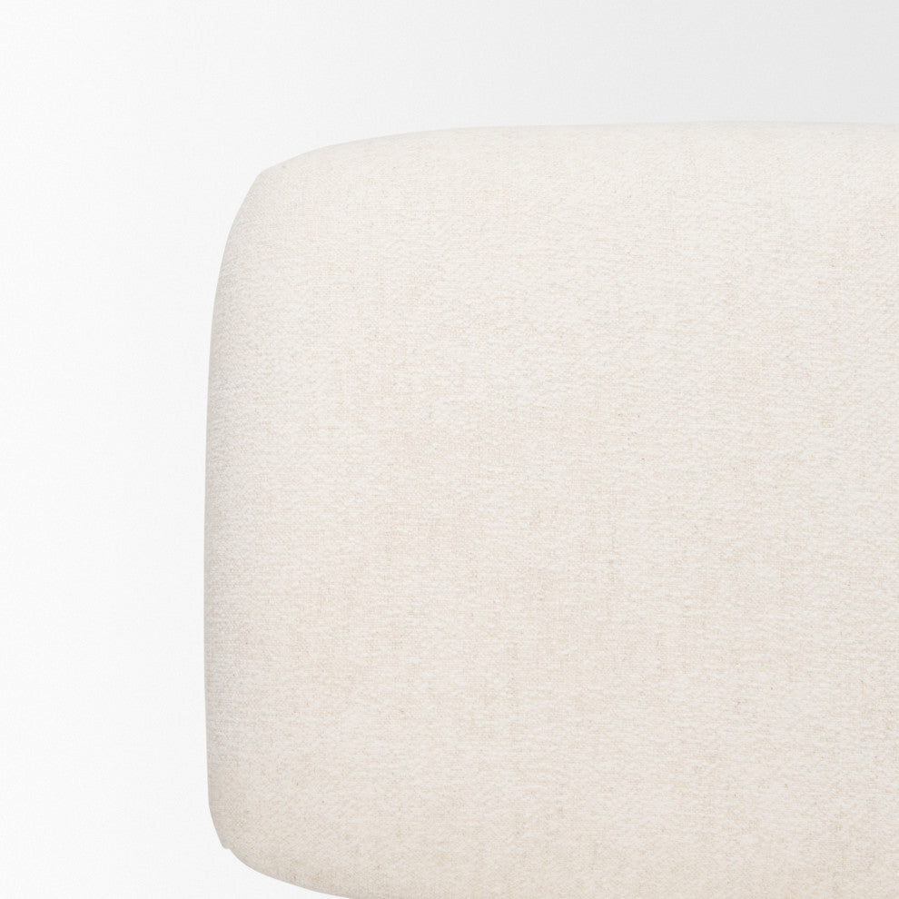 Nora Cream Fabric With Matte Black Metal Legs Accent Chair