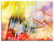 "Yellow Retro Palm Trees" Metal Wall Art, 3 Panels, 36"x28"