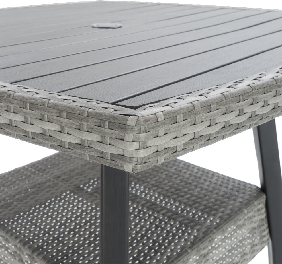 Cannes 5 Piece Aluminum Outdoor Patio Bar Stool Set, Tikka Orange
