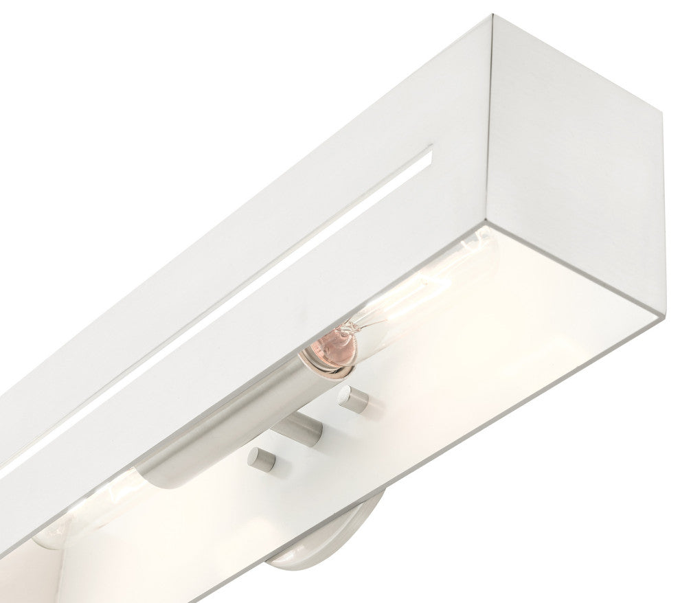 Brushed Nickel Urban, Industrial, Vanity Sconce