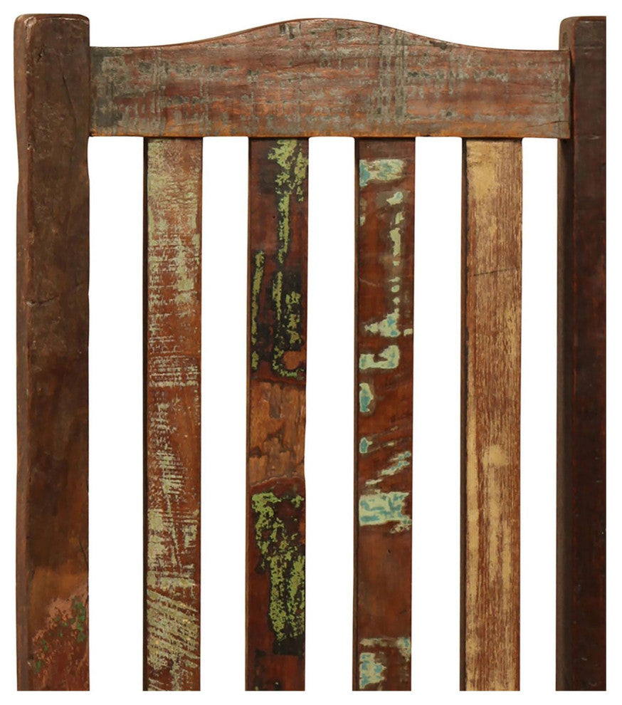 Journee Distressed Painted Reclaimed Hardwood Lath Back Dining Side Chair