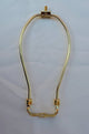 12" Heavy Duty Harp Fitter For Lamp Shades with Saddle, Polished Brass