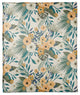 White Tropical Floral 50x60 Coral Fleece Blanket