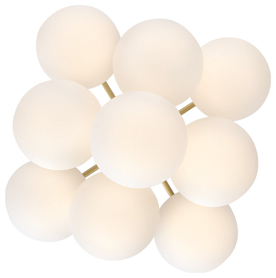 Lark Julep Large Flush Mount, Lacquered Brass