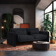 Sloan Black Velvet Fabric Sofa
