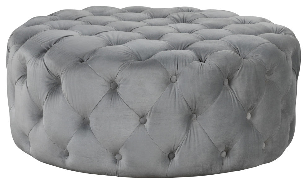 Julissa 4 Piece Velvet Living Room Set UFE, Gray