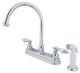 Restoration Two Handle 8" Kitchen Faucet with Non-Metallic Sprayer