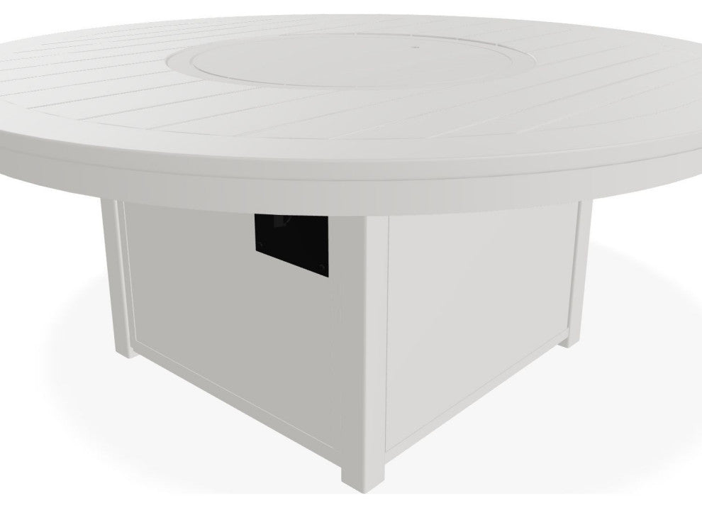 54" Round Marine Grade Fire Table with Propane Shelf