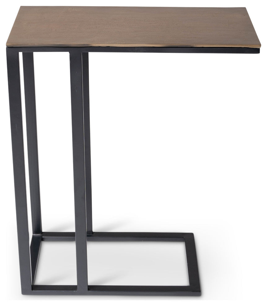 Elements Tanu C-Table End Table Antique Brass